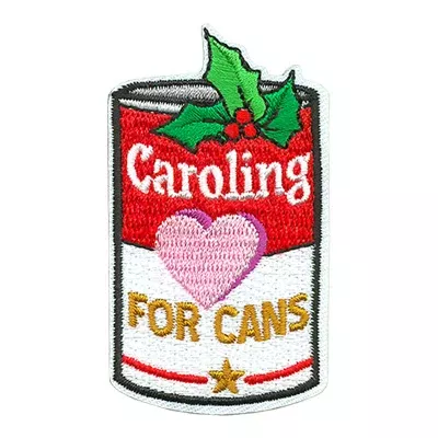 12 Pieces-Caroling For Cans Patch-Free shipping
