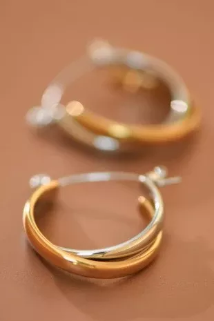 18k Waterproof Non-tarnish Stainless Steel Hoops