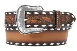 3D Mens Belt 1 3/4-1 1/2 Name Blank Brown