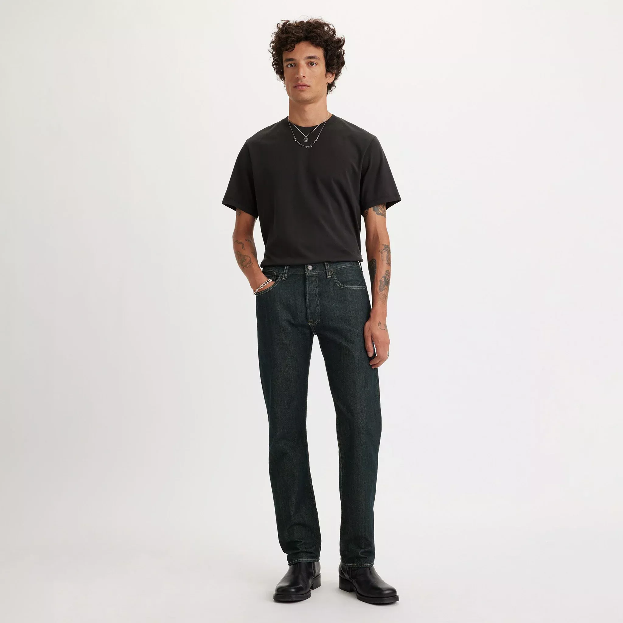 501 Original Fit Men's Jeans - Clean Rigid - (00501-0536)