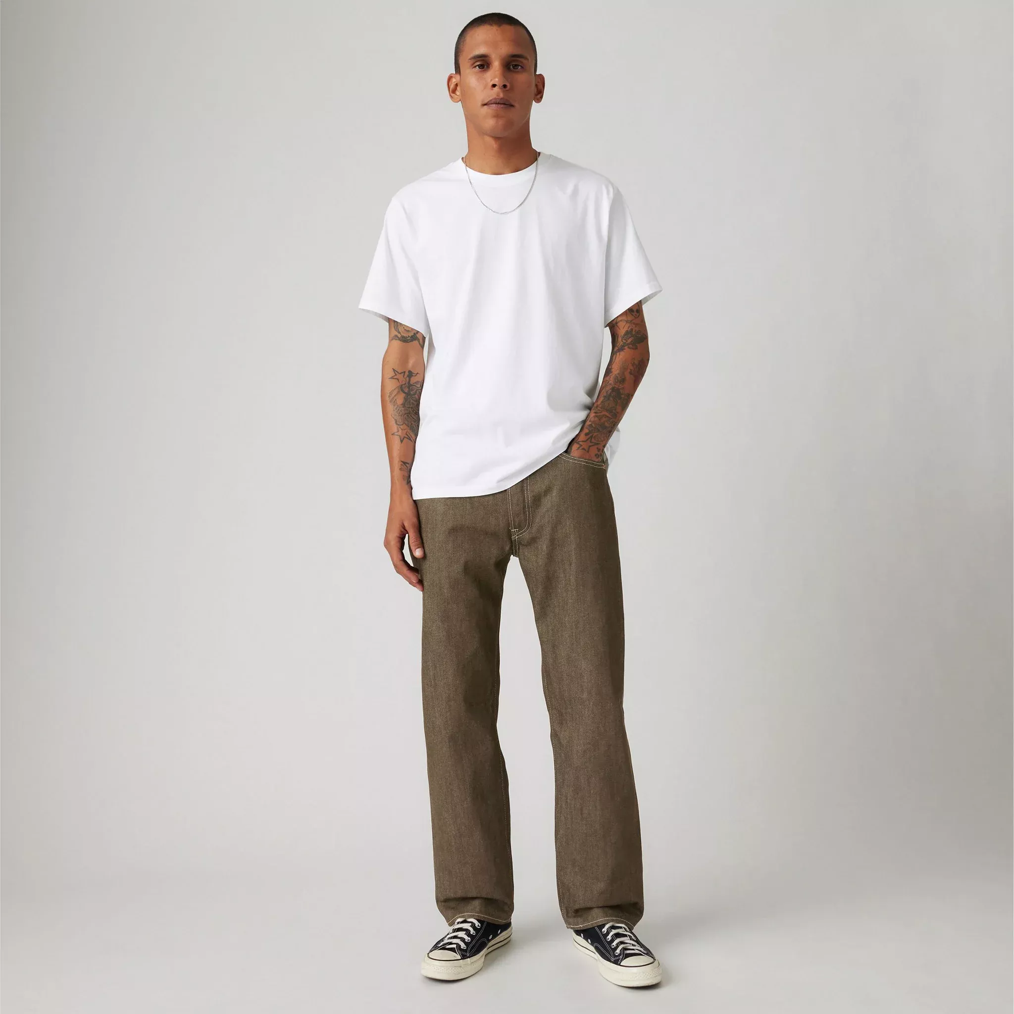 501 Original Men's Jeans - Dark Brown Rigid - Shrink-To-Fit - 00501-3669