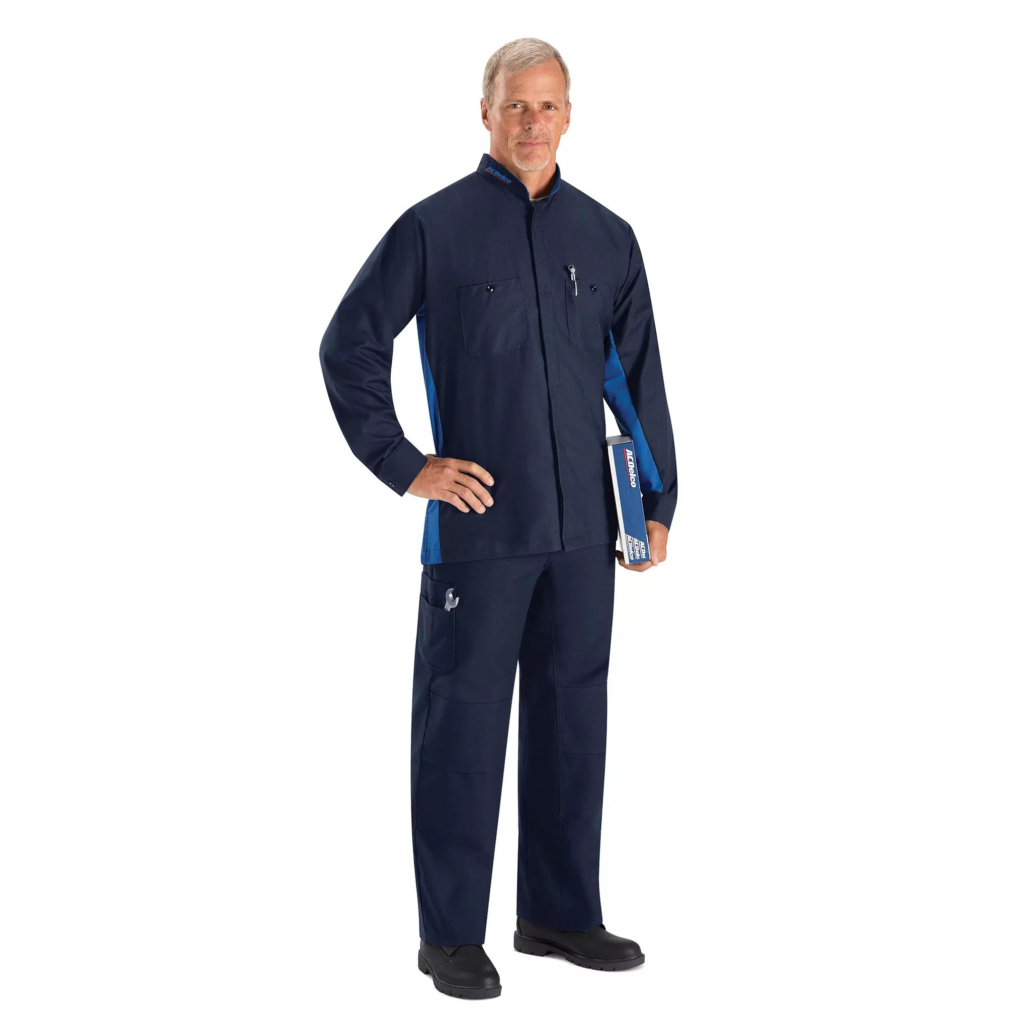 ACDelco Long Sleeve Technician Shirt - Navy/Royal -SY14DL