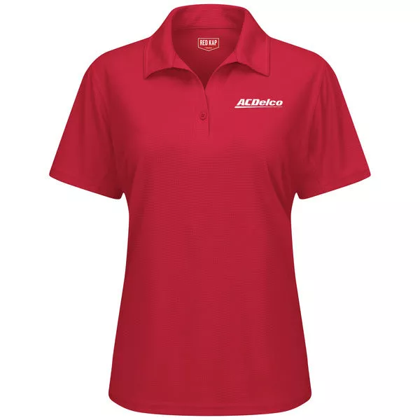 ACDELCO Womens Performance Knit Flex Series Pro Polo - Red - SK91AR