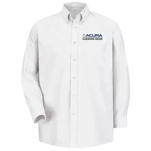 Acura Accelerated Men's Long Sleeve Executive Oxford Dress Shirt - White -1122WH
