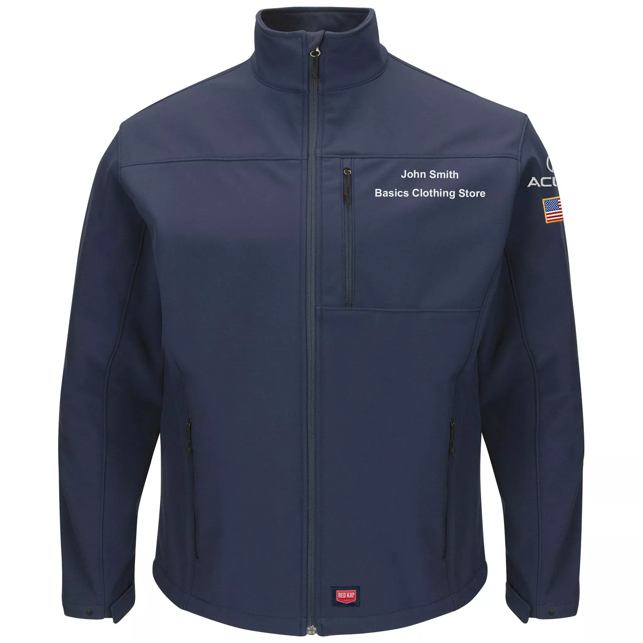 Acura Men's Deluxe Soft Shell Jacket-Navy -3106NV