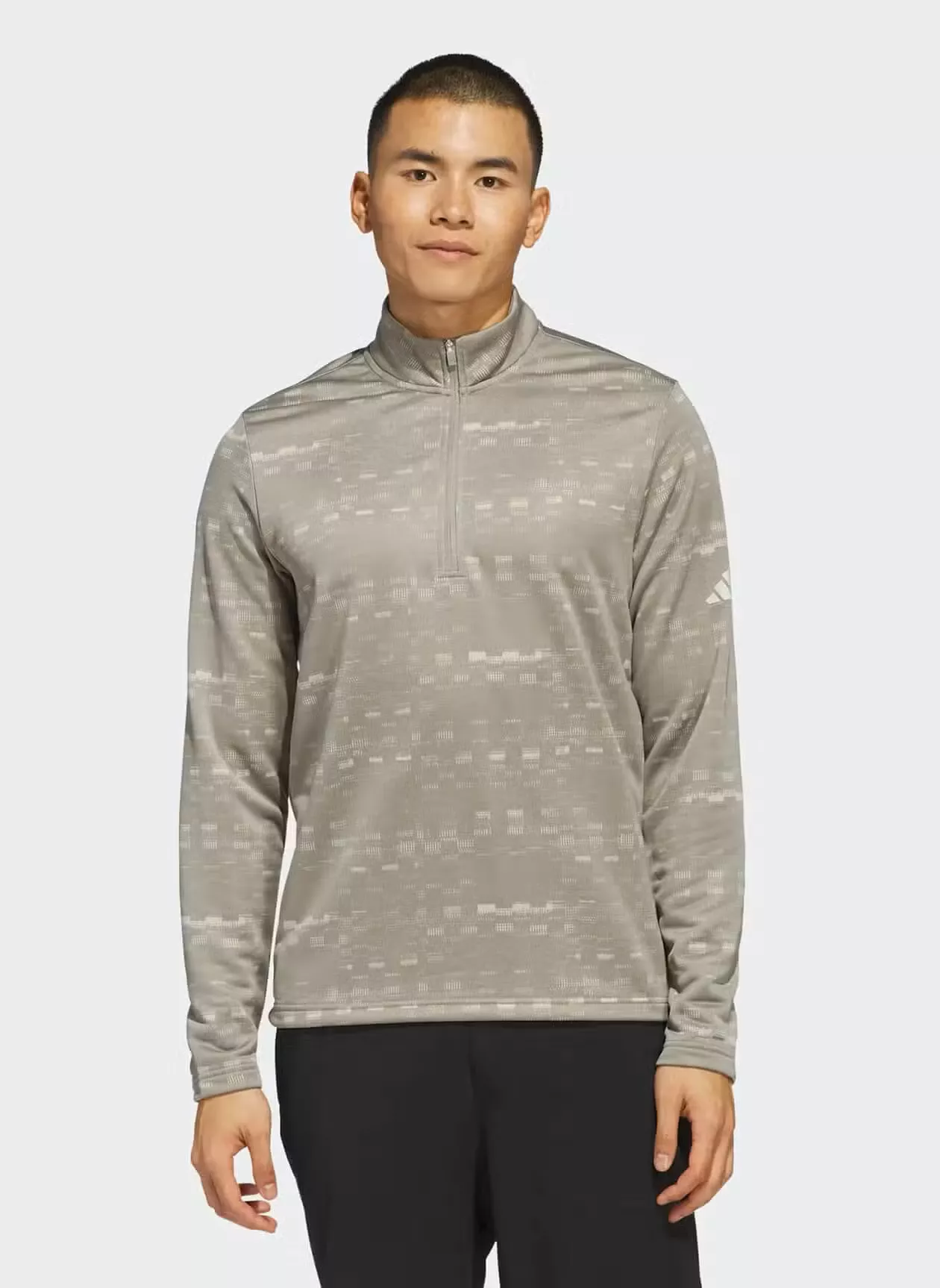Adidas Mens Core Printed Quarter-Zip