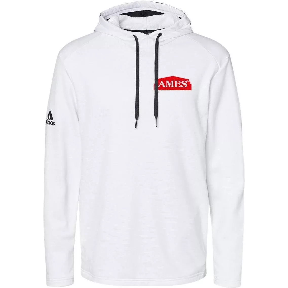 Adidas Textured Mixed Media Hooded Sweatshirt