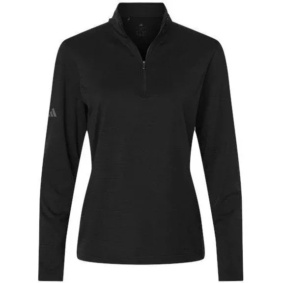 adidas - Women's Textured Stripe Quarter-Zip Pullover