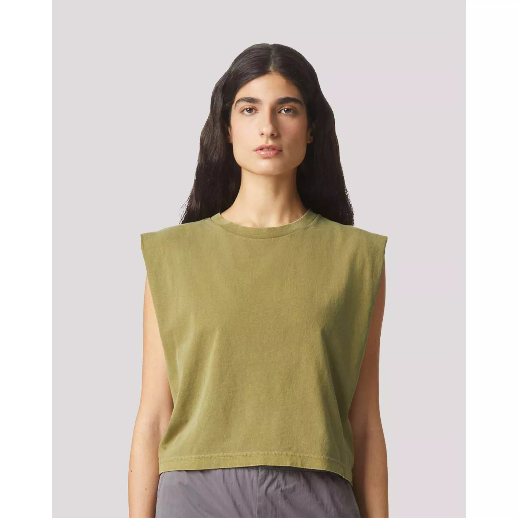 American Apparel Garment-Dyed Women's Heavyweight Muscle Tee