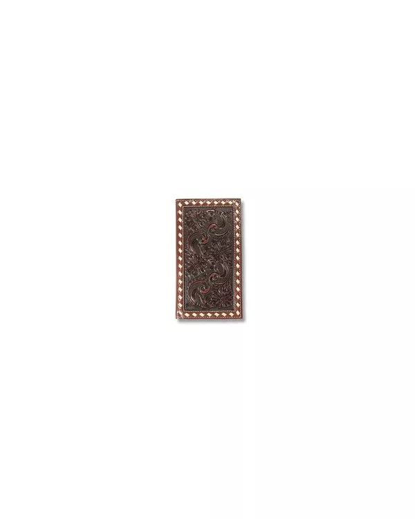 Ariat Men's Floral Embossed Buck Lace Rodeo Wallet