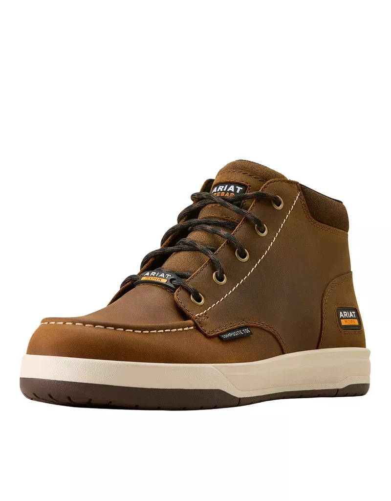 Ariat Men's Outmatch Mid 4.5" EH Lace Up Composite Toe Work Shoes - Distressed Brown