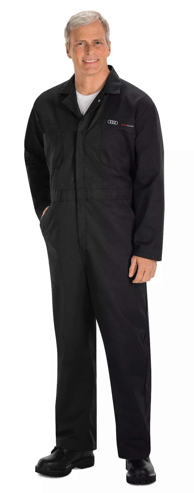 Audi Assist Twill Action Back Coverall - Black - 8100BK