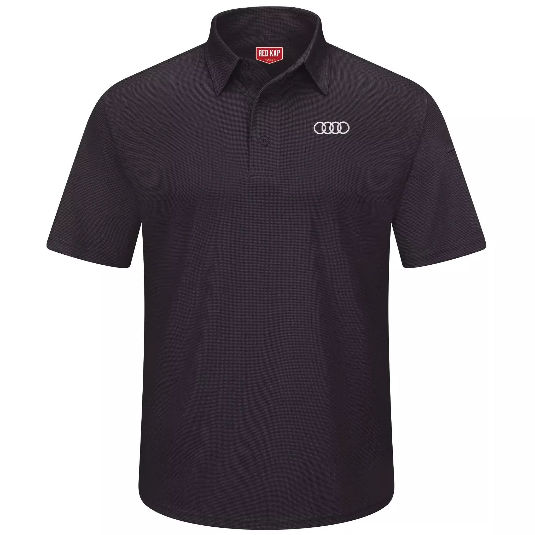 Audi Men's Short Sleeve Performance Knit Flex Series Pro Polo-Black - 5111BK