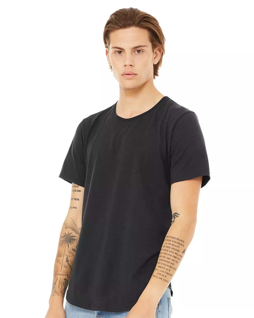 Bella + Canvas – Mens Jersey Short Sleeve Tee With Curved Hem