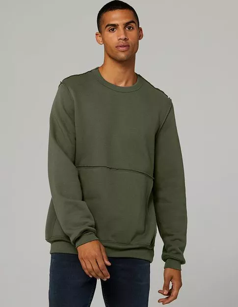 Bella + Canvas – Unisex Raw Seam Crew Pullover