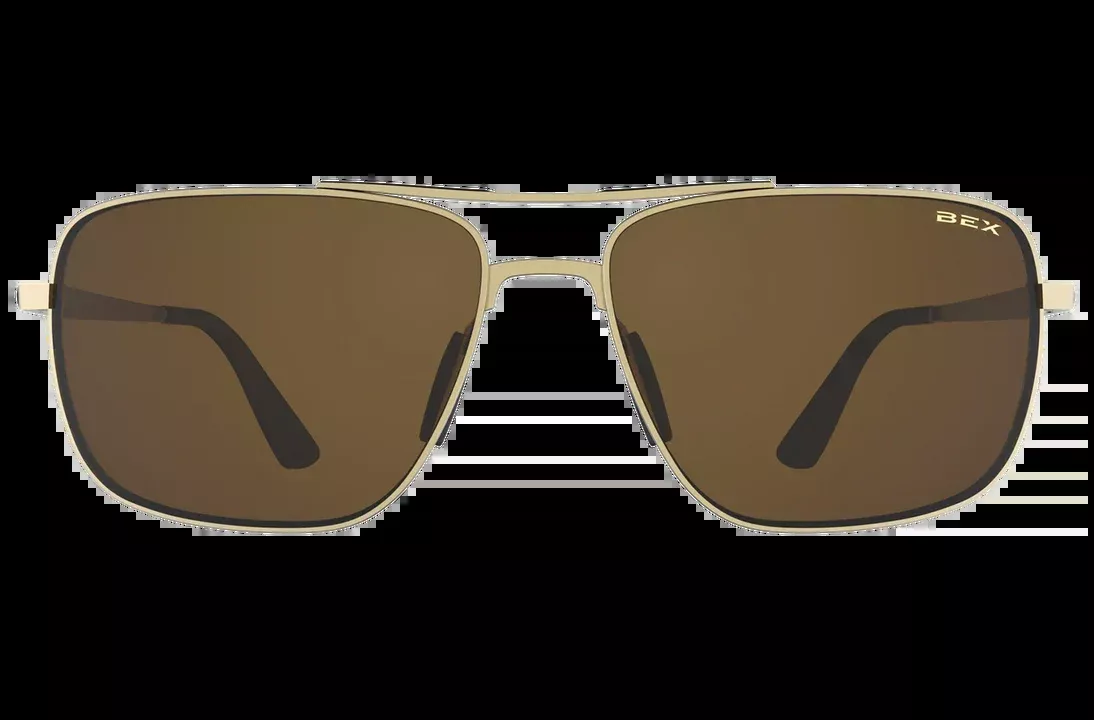 BEX PORTER AVIATOR SUNGLASS GLD/BRN