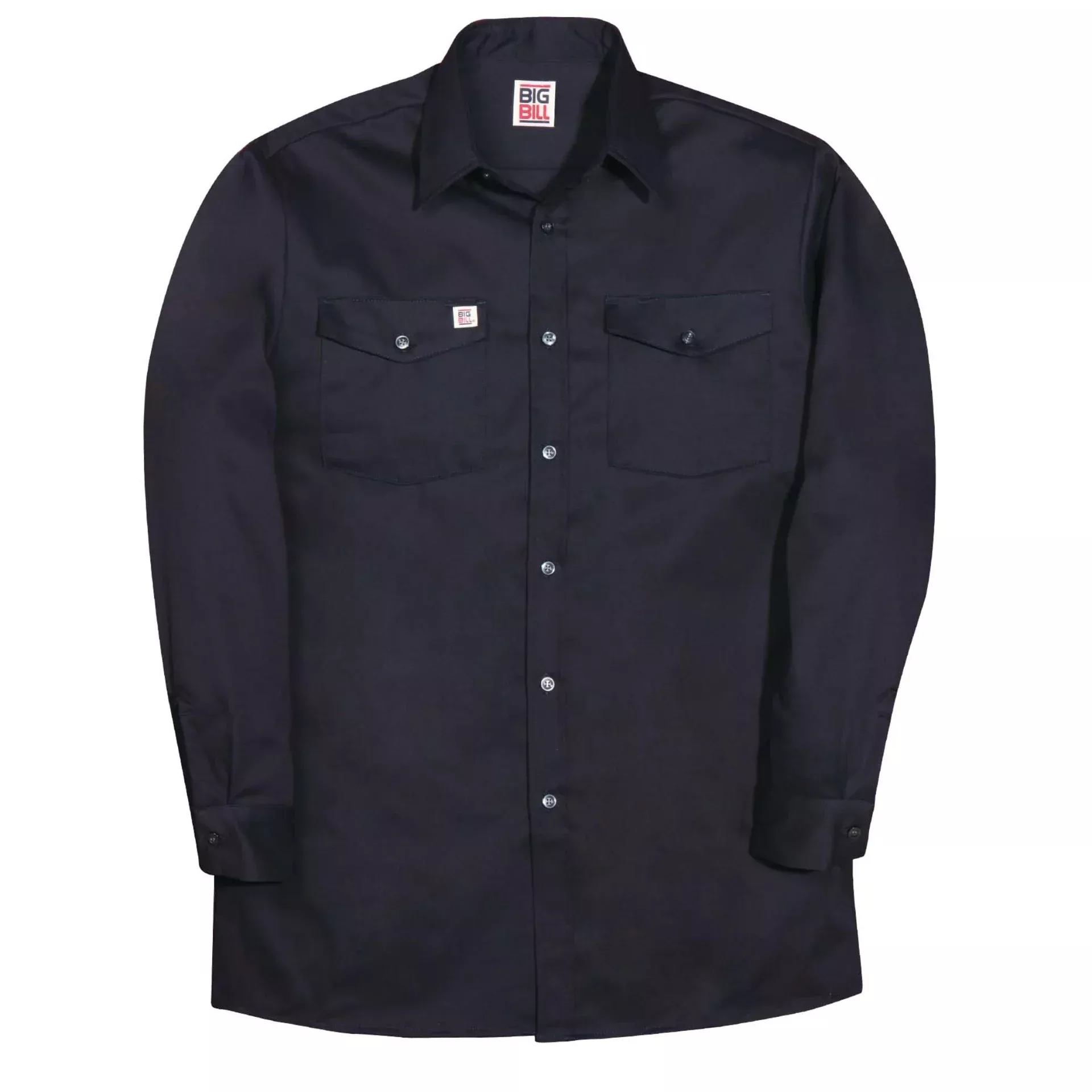 Big Bill 100% Cotton Long-Sleeve Industrial Work Shirt -100