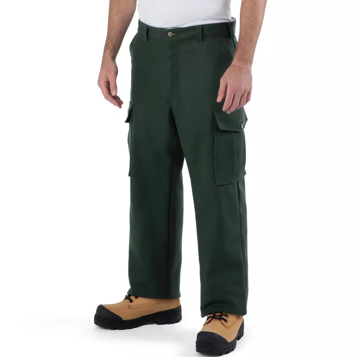 Big Bill Cargo Wool Blend Pants - Green -234