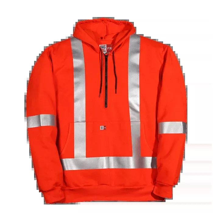 Big Bill Flame Resistant Half-Zip Hooded Sweatshirt - Orange -RT26IT14