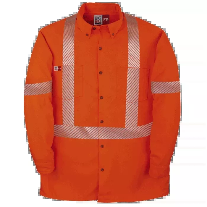 Big Bill Flame Resistant High Visibility Button Down Dress Shirt -148BDTS7