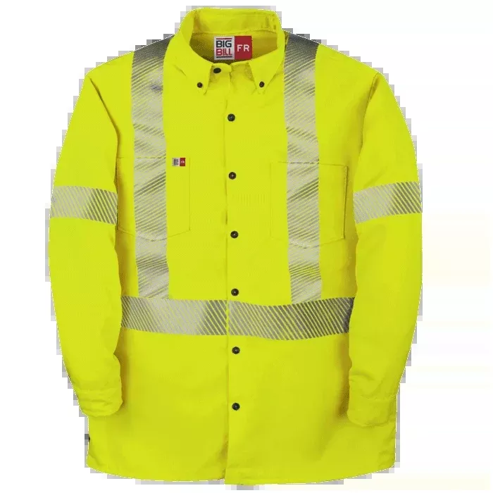 Big Bill Flame Resistant High Visibility Button Down Dress Shirt -148BDTY7