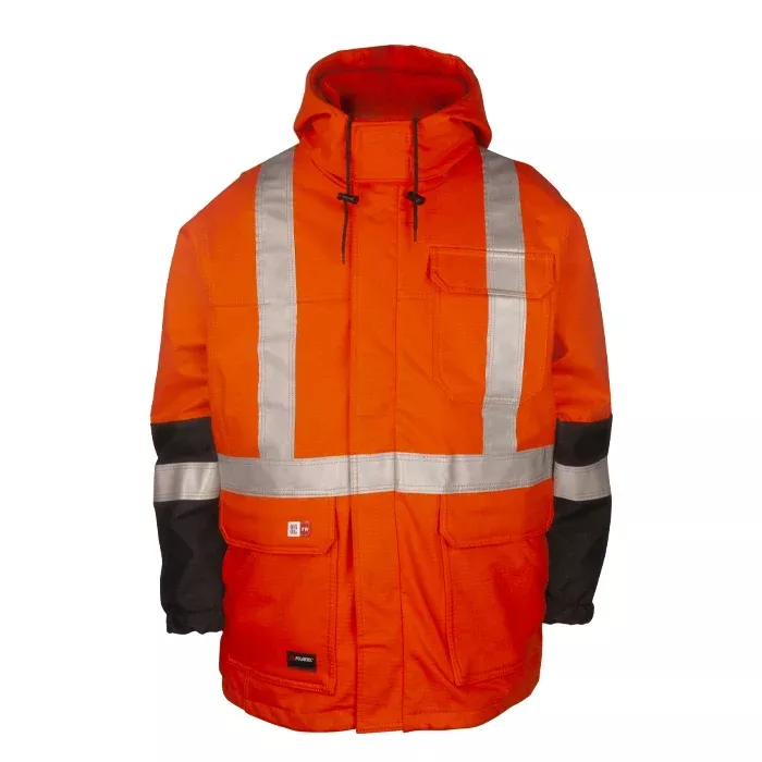 Big Bill Flame Resistant High Visibility Two Tone Soft Shell Jacket -Orange -2018TL