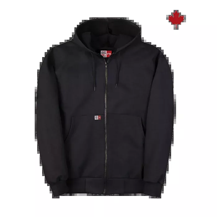 Big Bill Flame Resistant Hooded Zip-Front Sweatshirt - Navy -DW17S11