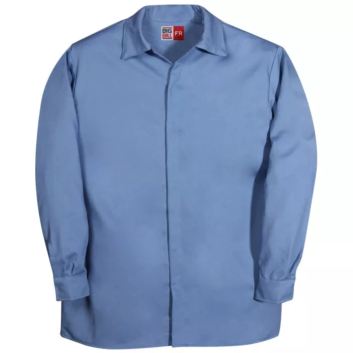 Big Bill Flame Resistant Industrial Work Shirt - Light blue -240US7