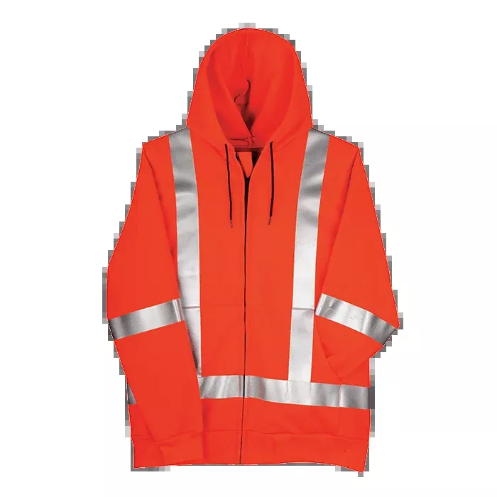 Big Bill Flame Resistant Wind Resistant Zip-Front Sweatshirt with Detachable Hood -Navy -DW27WP12