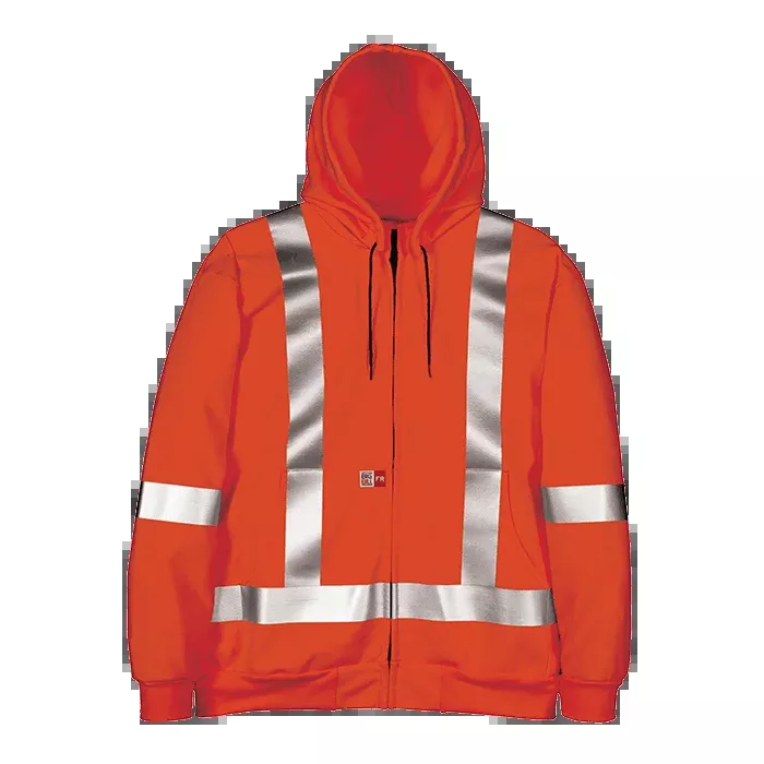 Big Bill Flame Resistant Zip-Front Sweatshirt with Detachable Hood and Reflective Material -RT27IT14
