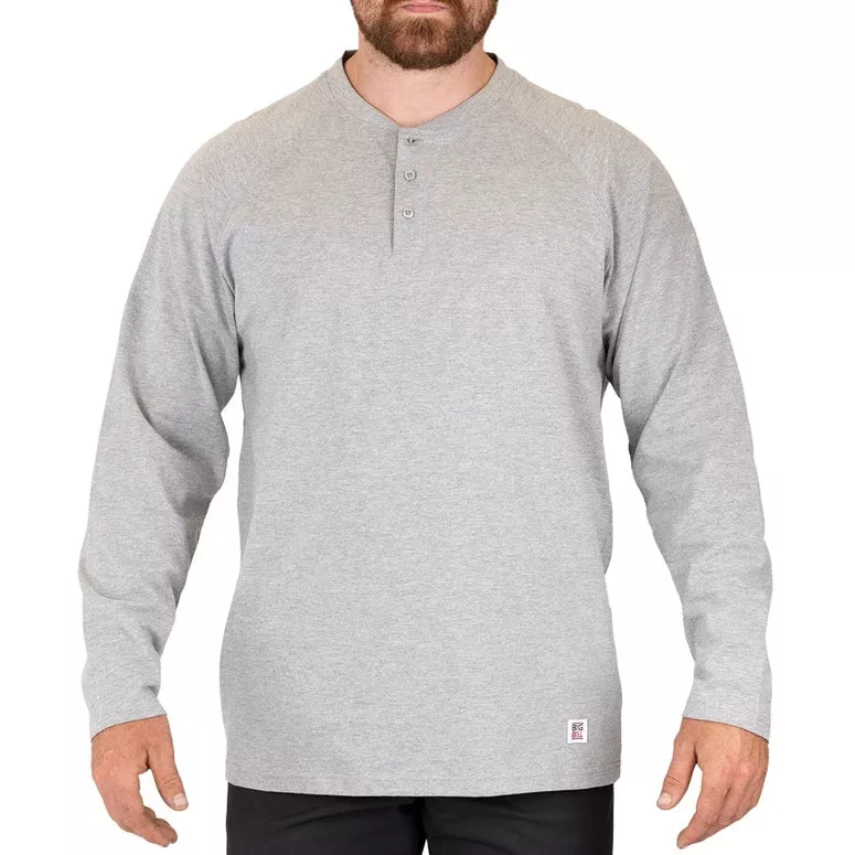 BIG BILL Heavyweight Long Sleeve Henley T-shirt -CK15