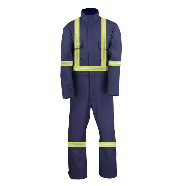 Big Bill High Visibility Flame Resistant Welder’s Coverall with Reflective Tape -Nave -415US7