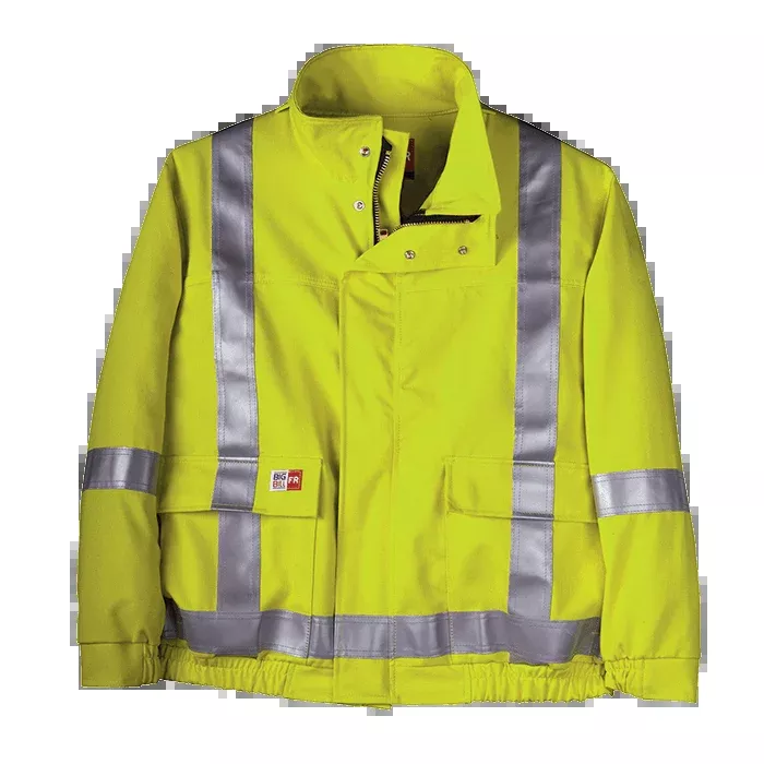 Big Bill Unlined High-Visibility Flame Resistant Jacket -Yellow -L498TY7