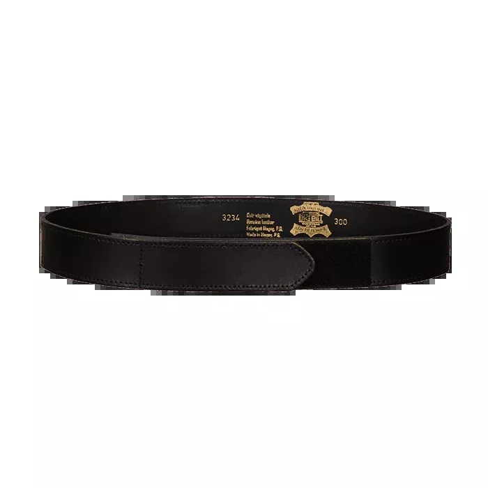 Big BillFlame Resistant Leather Belt with Velcro Closure -Black -JA300