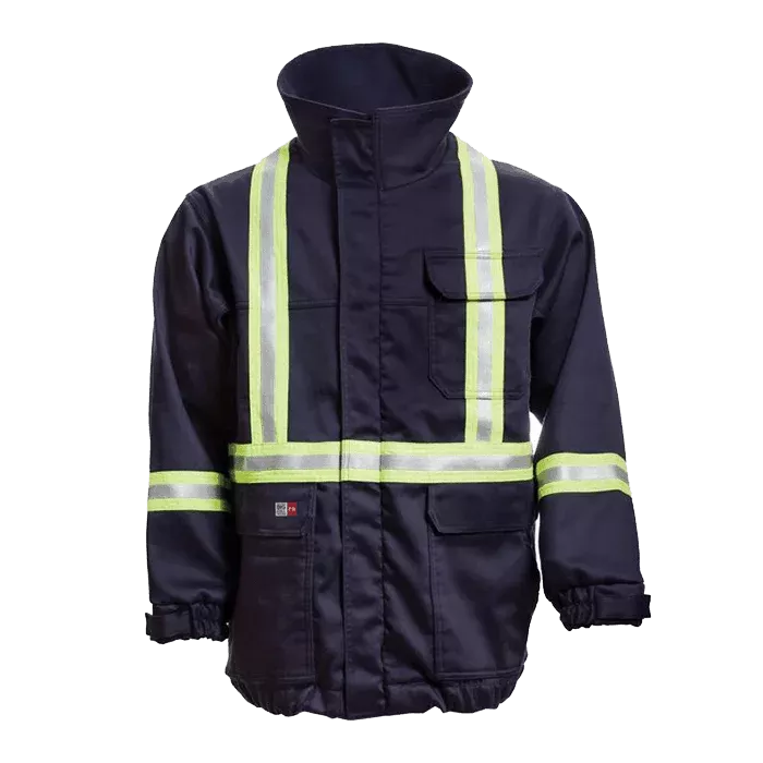 Big BillFlame Resistant Softshell Jacket with Reflective Tape - Navy -2015TL