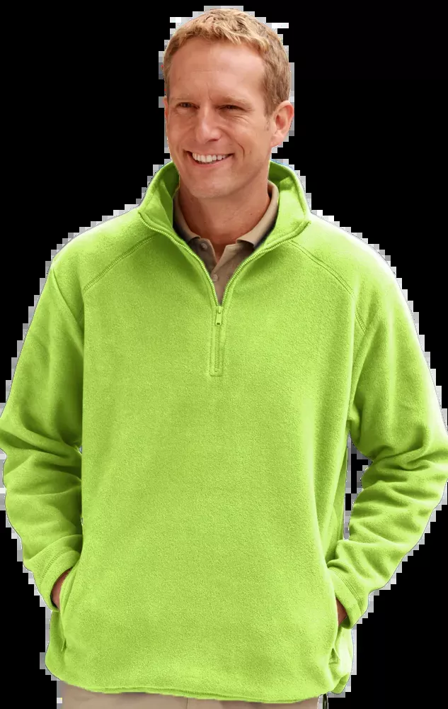 Blue Generation Adult Micro Fleece Zip Pullover-BG9952