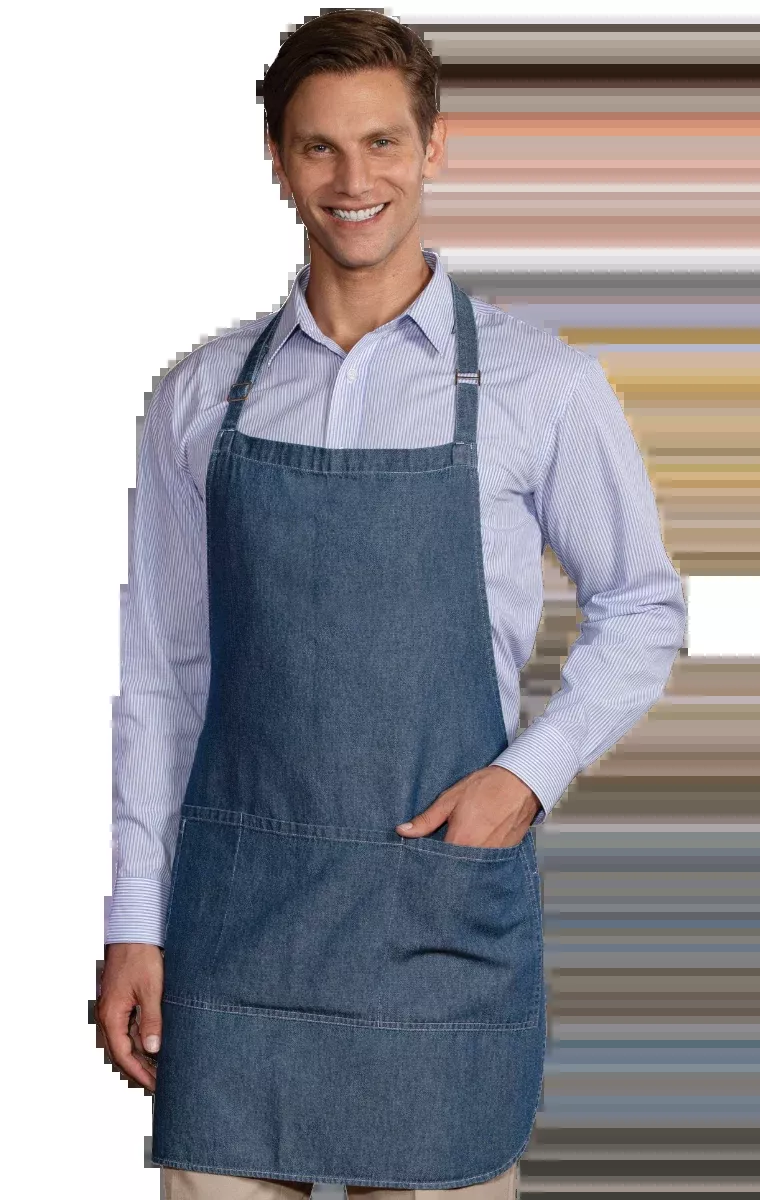 Blue Generation Cotton Denim Bib Apron-Regular-BG1271