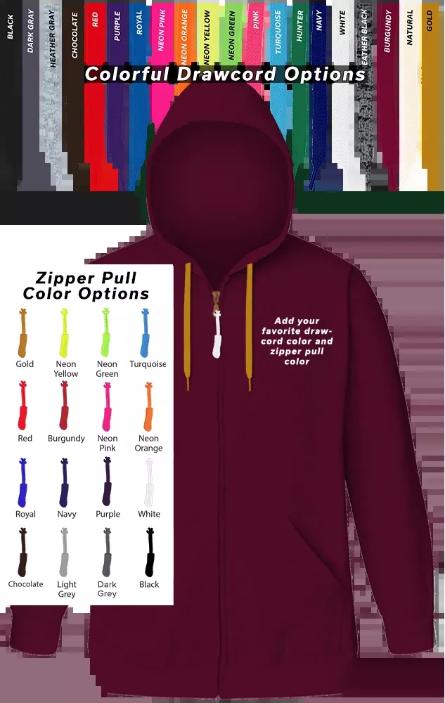 Blue Generation Custom Drawcord & Zipper Pull Hoodie-BG9302ZC