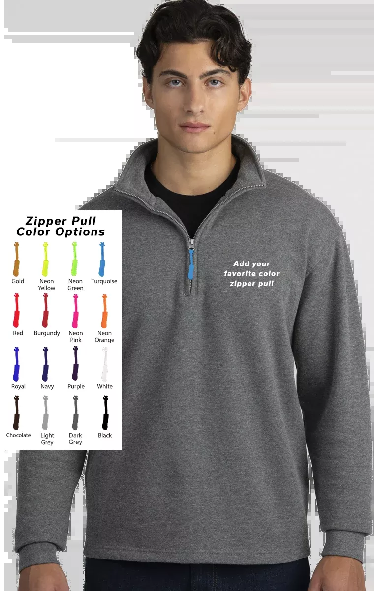 Blue Generation Custom Zipper Pull 1/4 Zip Pullover-BG9305B
