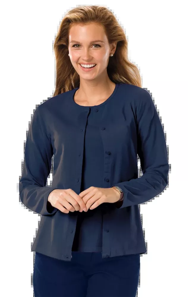 Blue Generation Ladies' L/S Button Front Cardigan-BG4701