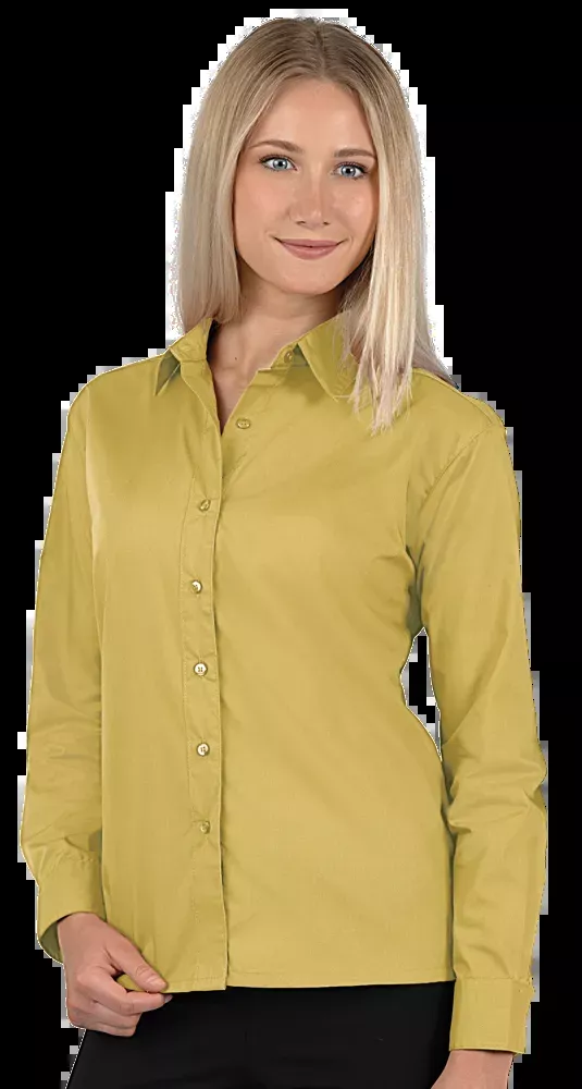 Blue Generation Ladies' L/S Value Poplin Shirt-BG6210
