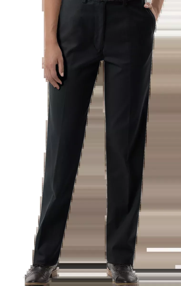 Blue Generation Ladies' Scotchgard Twill Flat Front Pant-BG6001P