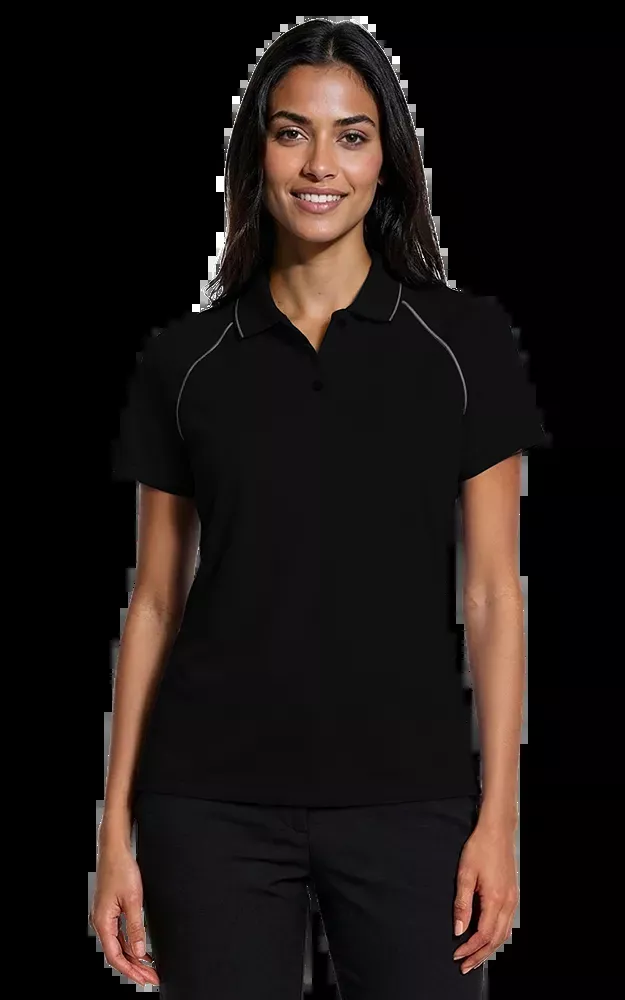 Blue Generation Ladies' Wicking Contrast Piping Polo-BG6220