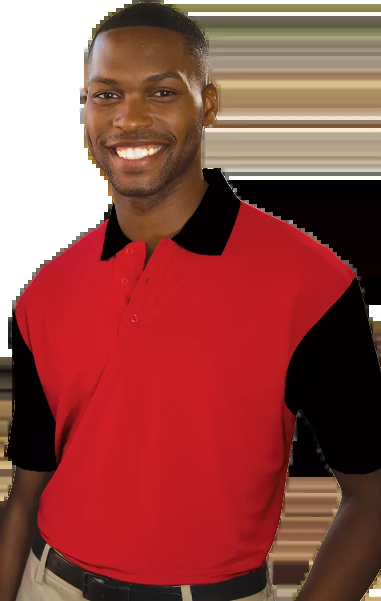 Blue Generation Men's IL-50 Colorblock Polo-BG1054