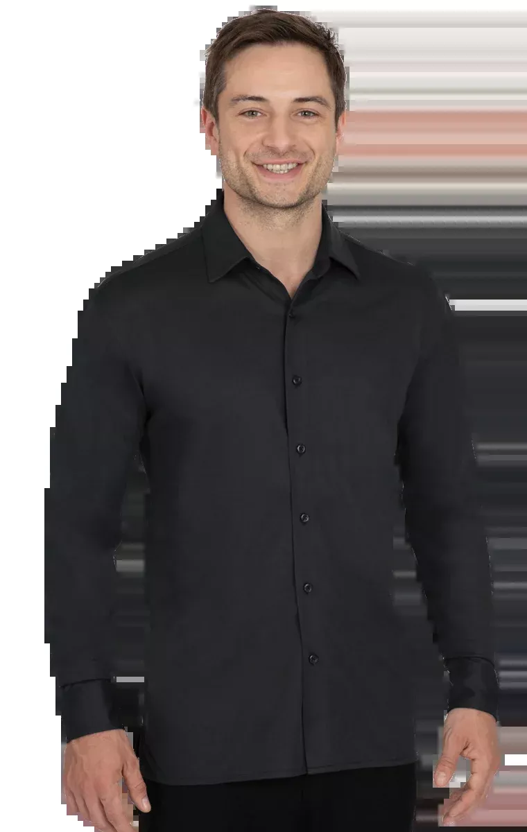 Blue Generation Men's Knit Stretch Woven Shirt-BG7273