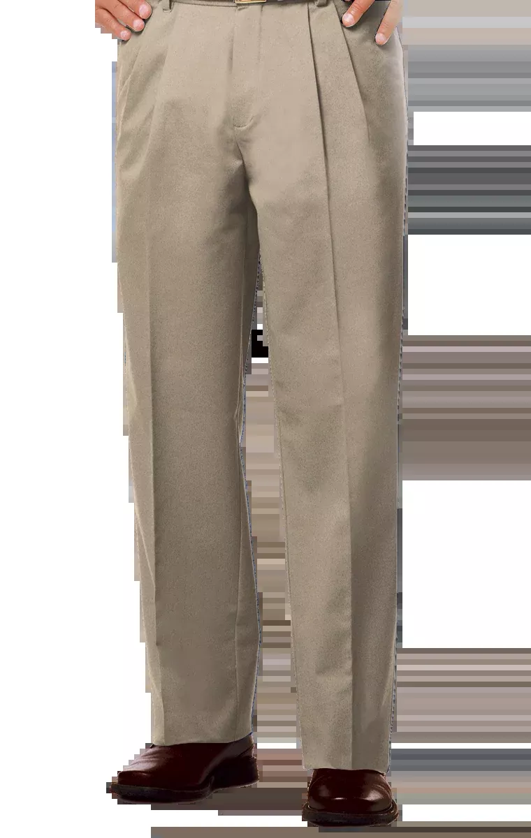 Blue Generation Men's Scotchgard Twill Pleated Front Pant-BG8000P