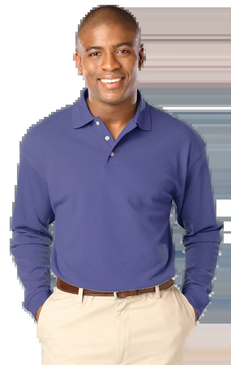Blue Generation Men's Superblend L/S Polo-BG7207