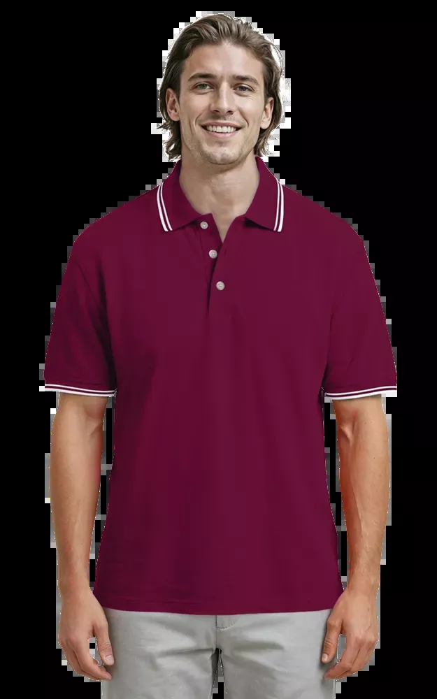 Blue Generation Men's Superblend Tipped Polo-BG7205