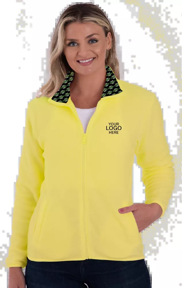 Blue Generation Your Logo Here Ladies Micro Fleece Full Zip Jacket-BG6951H