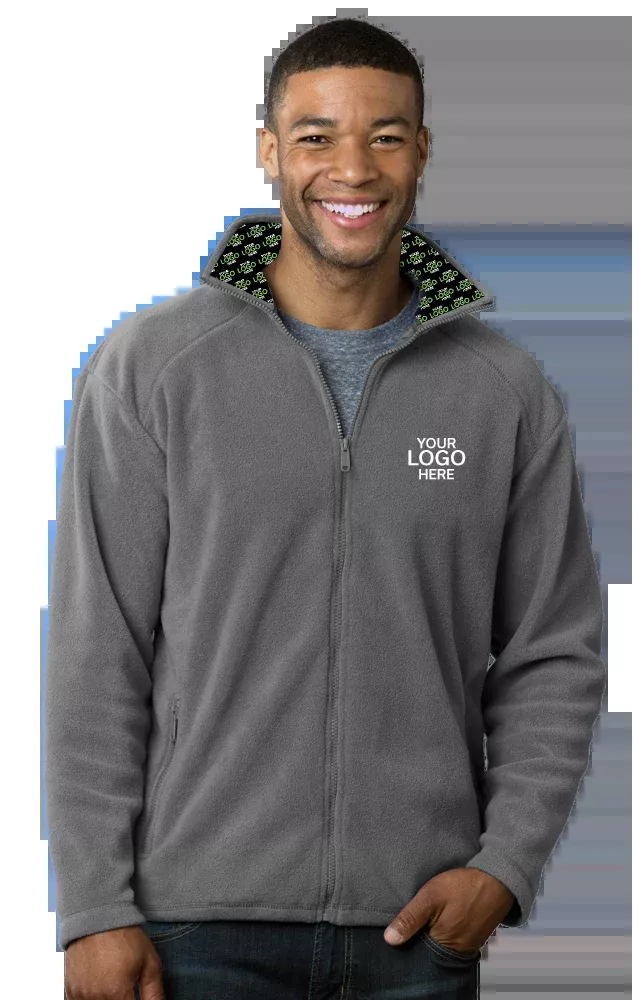 Blue Generation Your Logo Here Mens Micro Fleece Full Zip Jacket-BG9951H